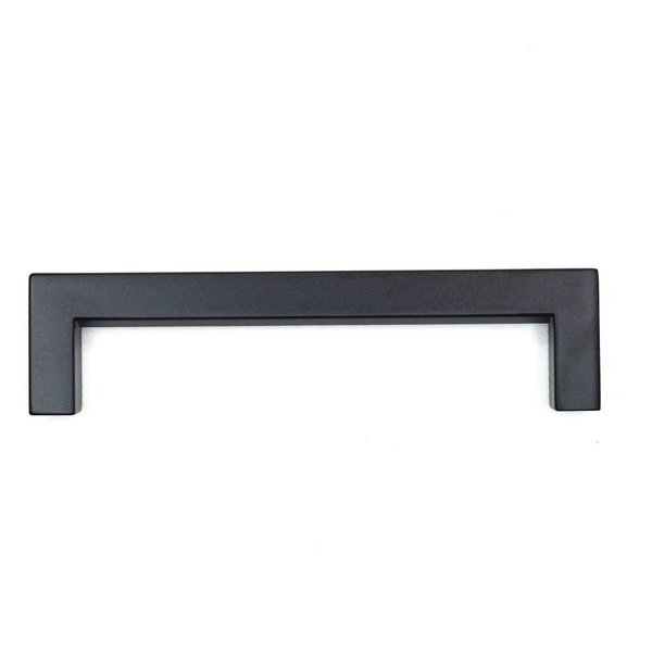 Emtek Warwick Cabinet Pull with 5 in Center to Center Flat Black Finish 86706US19